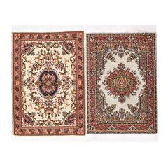 iland miniature dollhouse rug, woven vintage style, ideal for a cozy living room scene