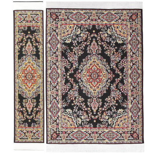 iLAND miniature area rug weave adds realistic texture to dollhouse scenes.