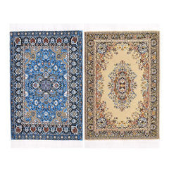 iland vintage 6x3.8 inch dollhouse rug enhances 1:12 rooms with authentic texture.