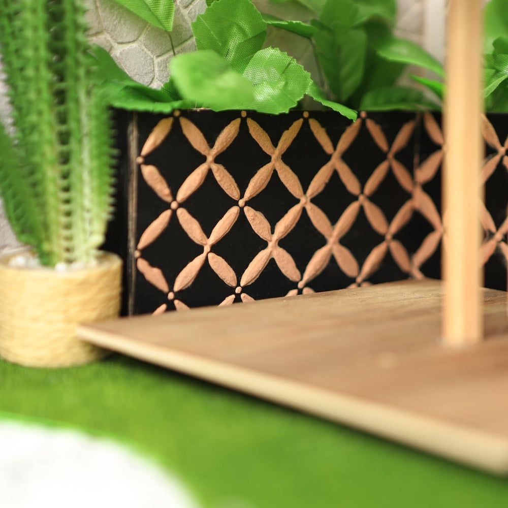 iland sand texture adds color and natural grain to mini walls