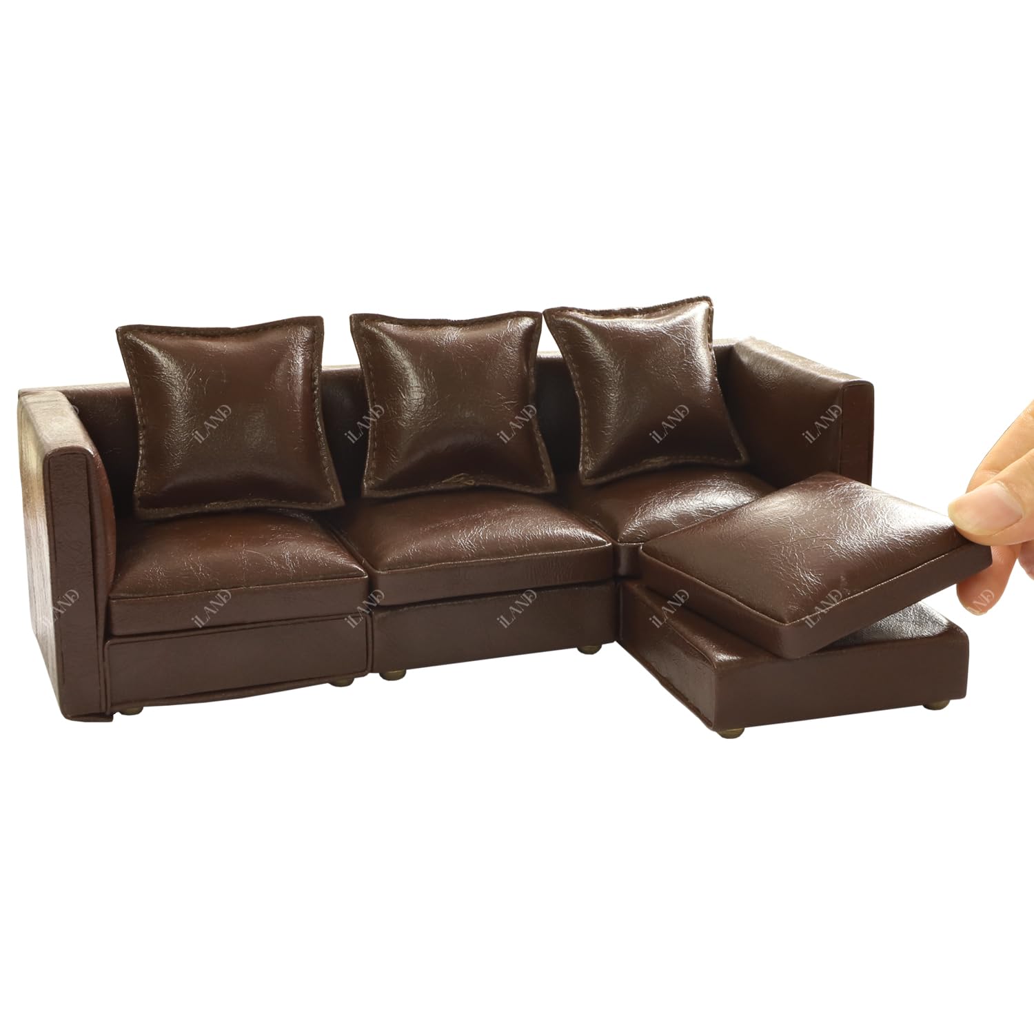 iLAND dollhouse sofa offers durable style for lasting play and display.