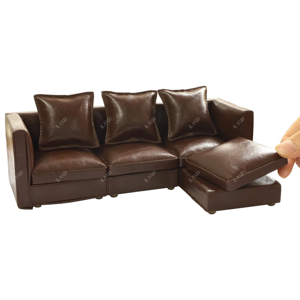 iLAND dollhouse sofa offers durable style for lasting play and display.