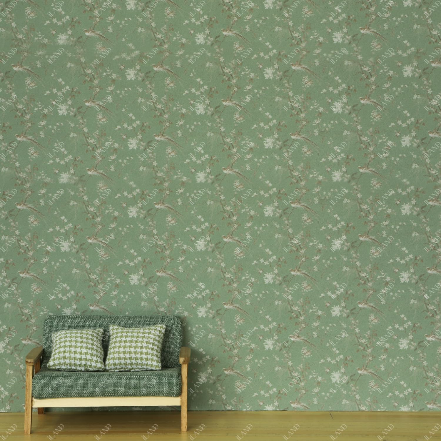 iland dollhouse wallpaper soft fabric texture creates realistic walls for 1:12 scale