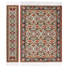 iland mini dollhouse area rug with vintage weave enhances a 1:12 living room scene.