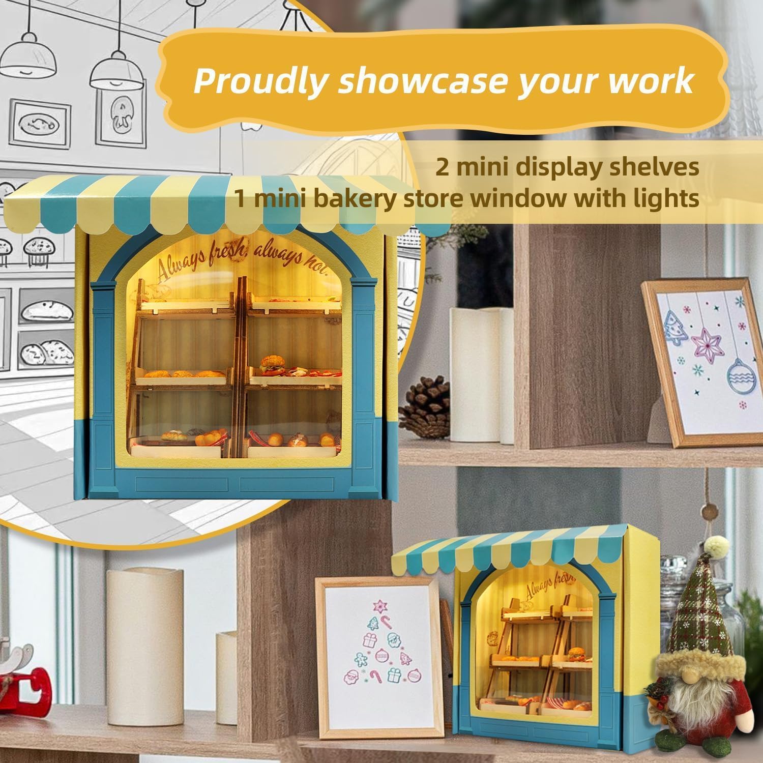 iland 1-12 scale dollhouse food set for realistic tiny scenes.