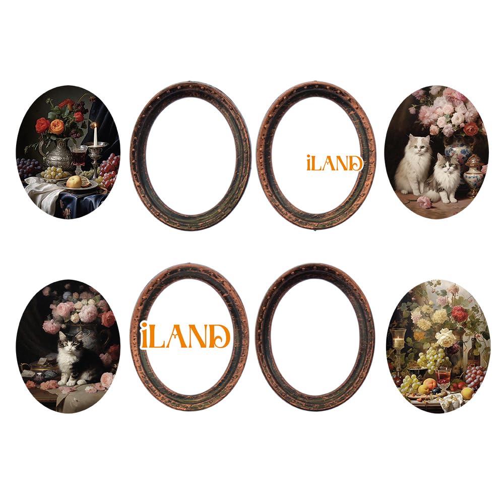 iland dollhouse frame detail corner highlights distressed brass craftsmanship.