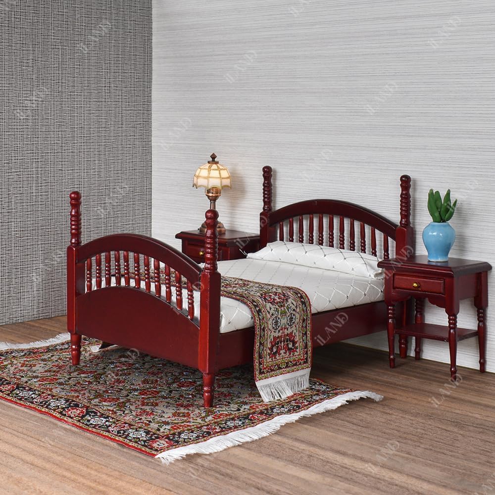 iland dollhouse rug close-up reveals vibrant colors and craft detail.