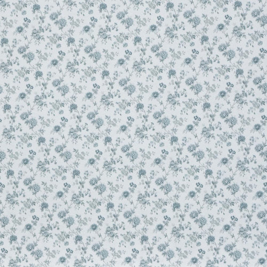 iLAND Originality Blue Rose wallpaper for 1:12 dollhouses adds serene color and realism.