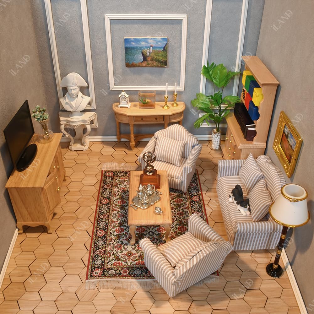 Iland parquet design ideas for dollhouse interiors.