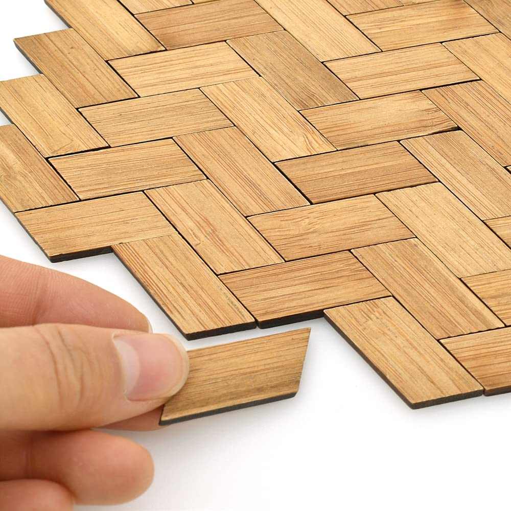 iland bamboo parallelogram dollhouse flooring for authentic parquet look in 1:12 scale