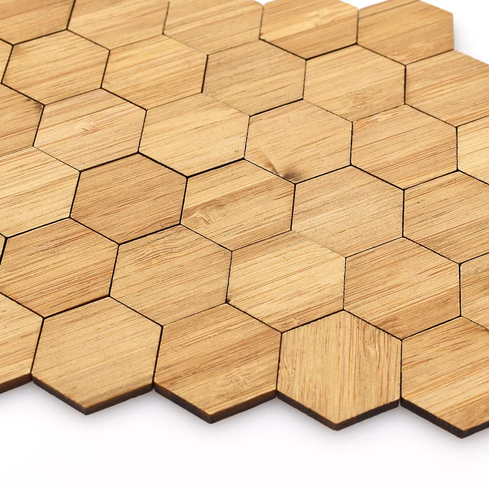 Iland varnished dollhouse flooring hexagonal 96pcs for realistic tiny rooms.