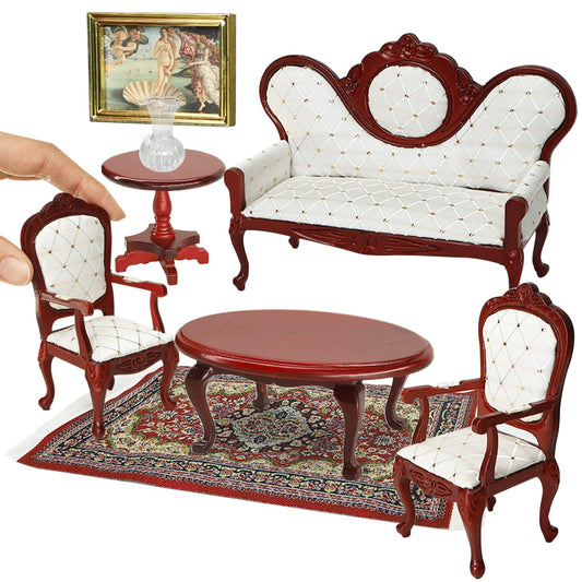 iland Victorian dollhouse carved table adds refined detail and miniature charm to any scene.