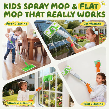 ILAVCLEAN kids-size mop helps little ones build coordination during play