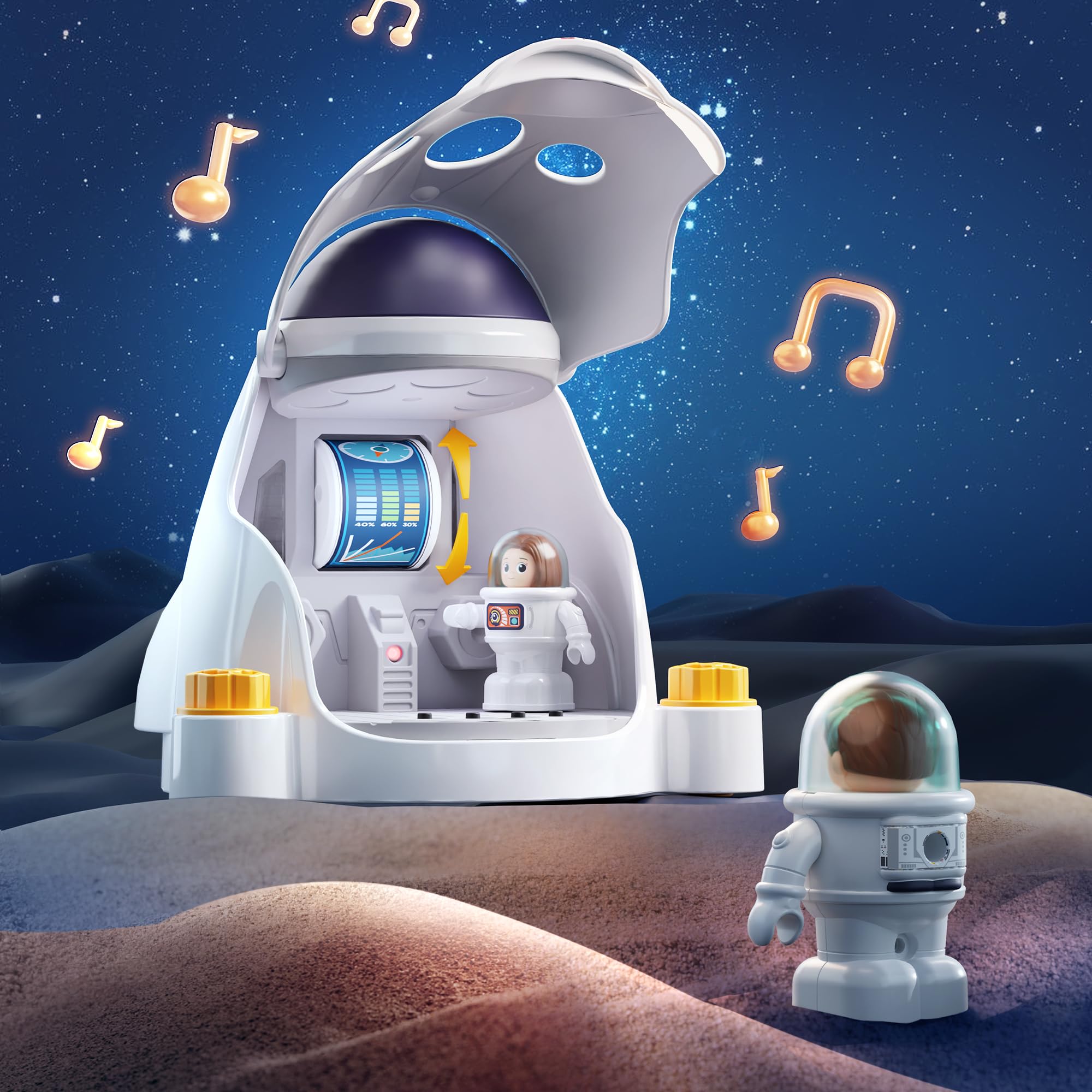 ilearn astronaut figures ready for imaginative space missions and role play.