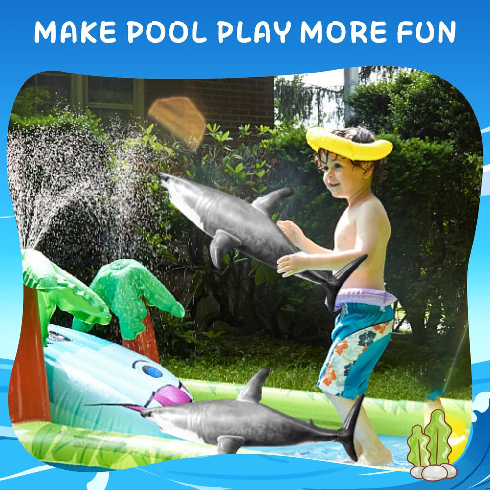 ILEISURELY 25-inch inflatable shark set, ideal gift and party favor for pools