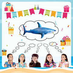 ILEISURELY large shark pool toy suits kids and adults for casual play.