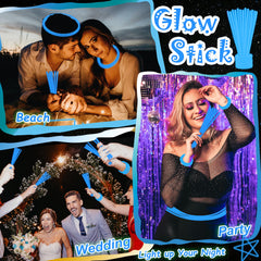 ILHSTY blue glow sticks ideal for birthdays and holidays