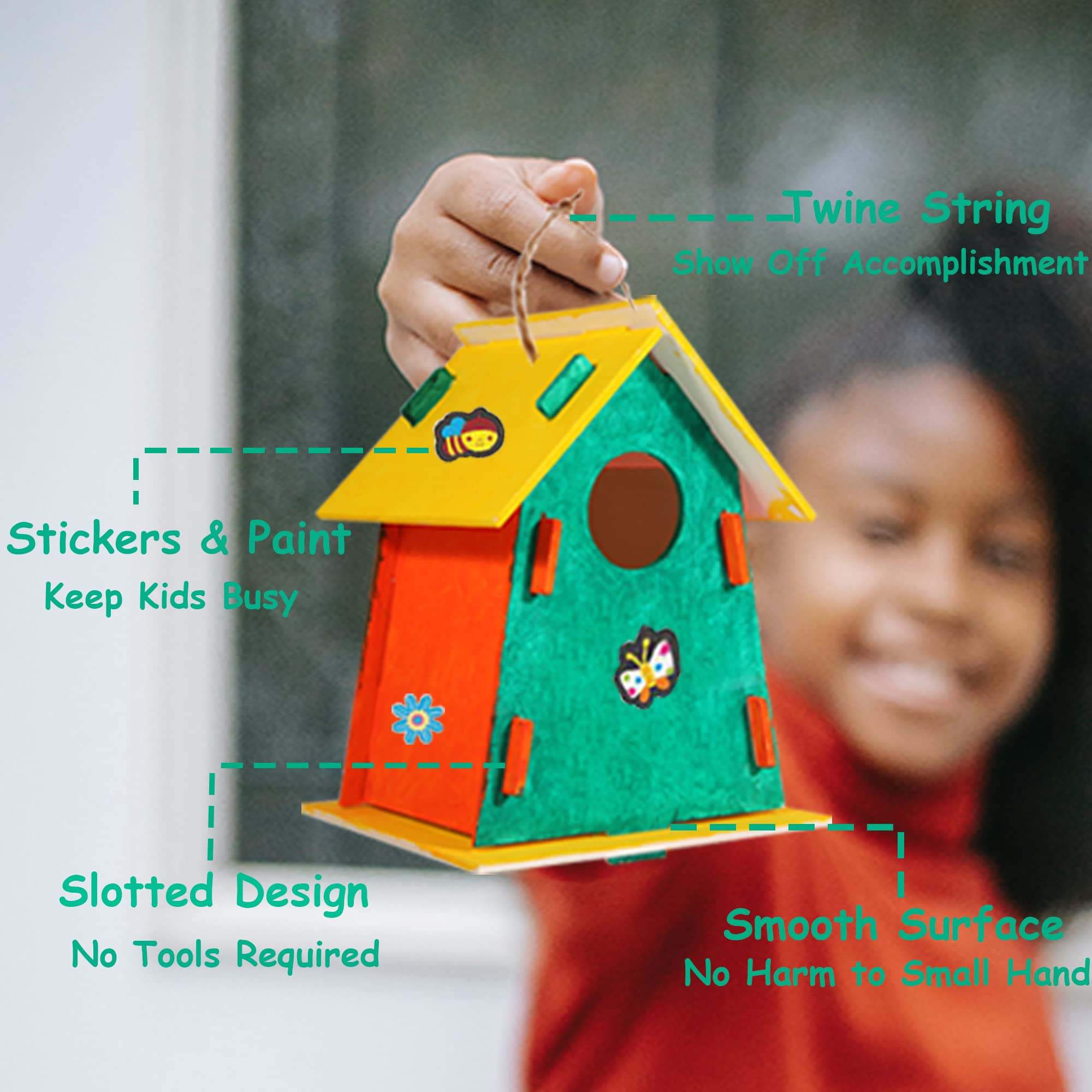 ILHSTY Finished Birdhouse Hanging Ideas enhance home gardens and windows.