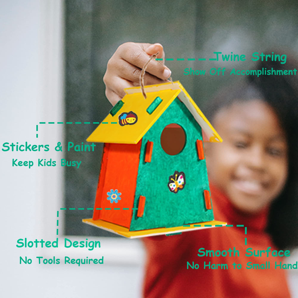 ILHSTY Finished Birdhouse Hanging Ideas enhance home gardens and windows.