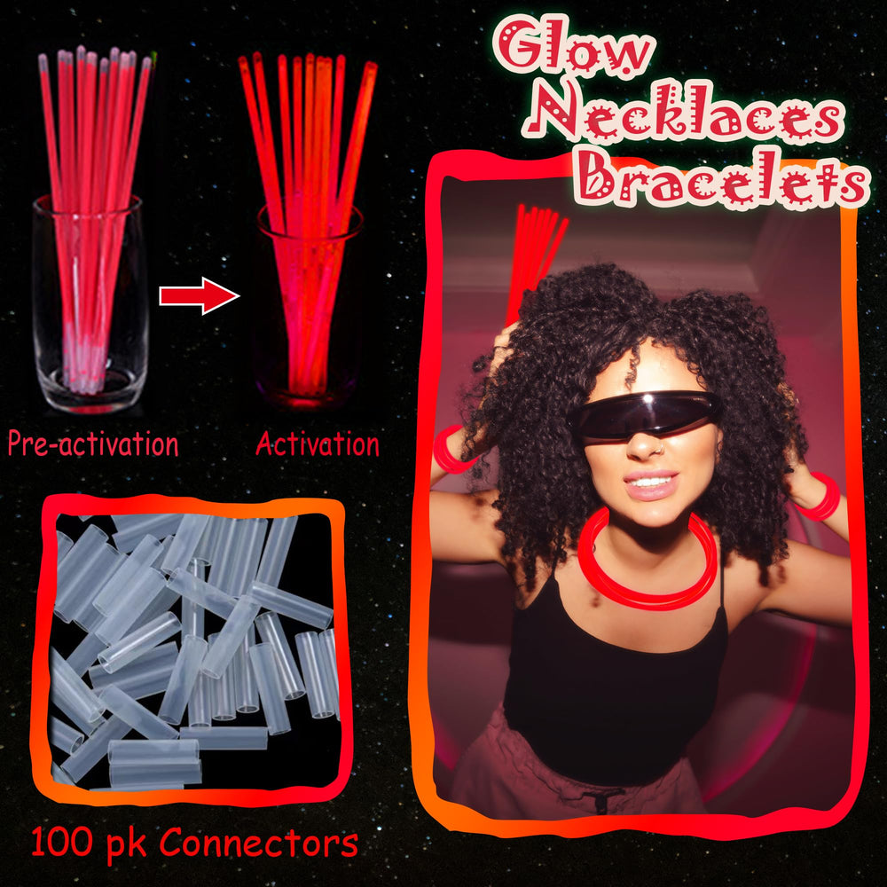 ILHSTY bright glow sticks provide long-lasting illumination for night events