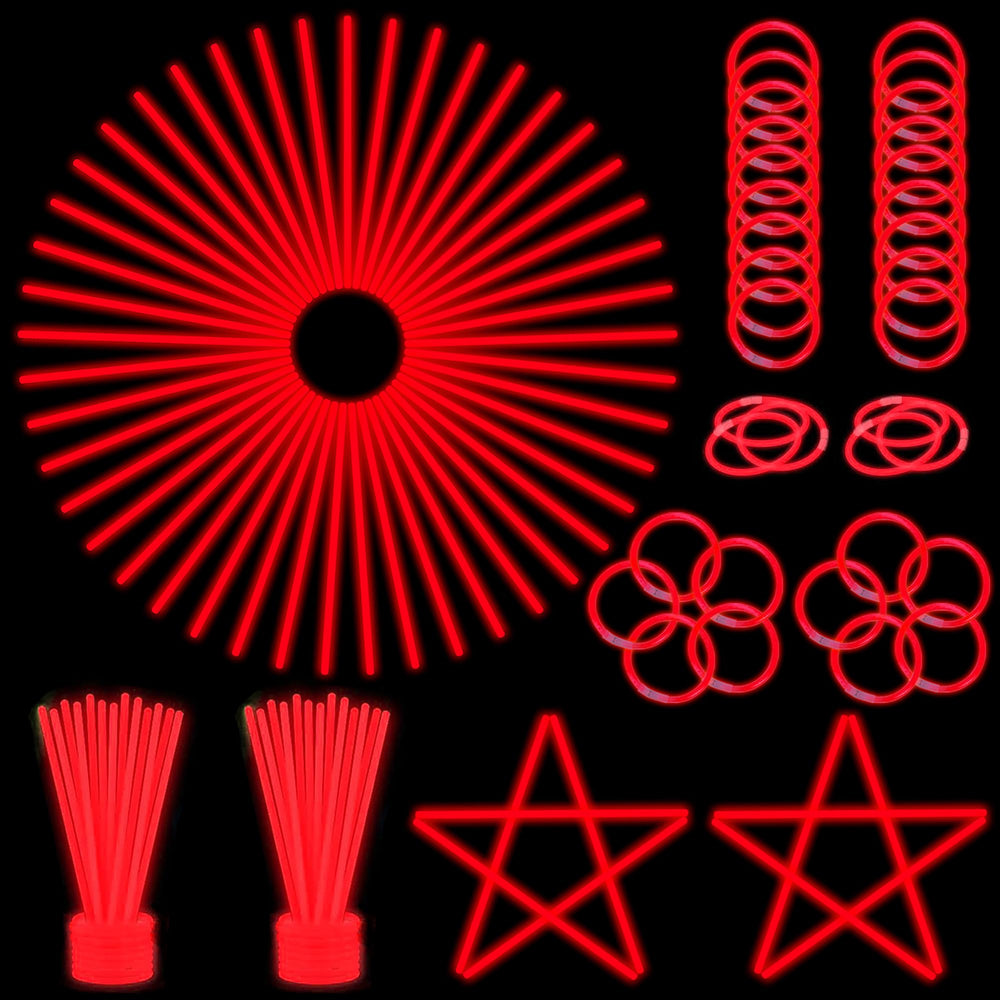 ILHSTY red glow sticks 8-inch pack for vibrant party lighting and easy visibility