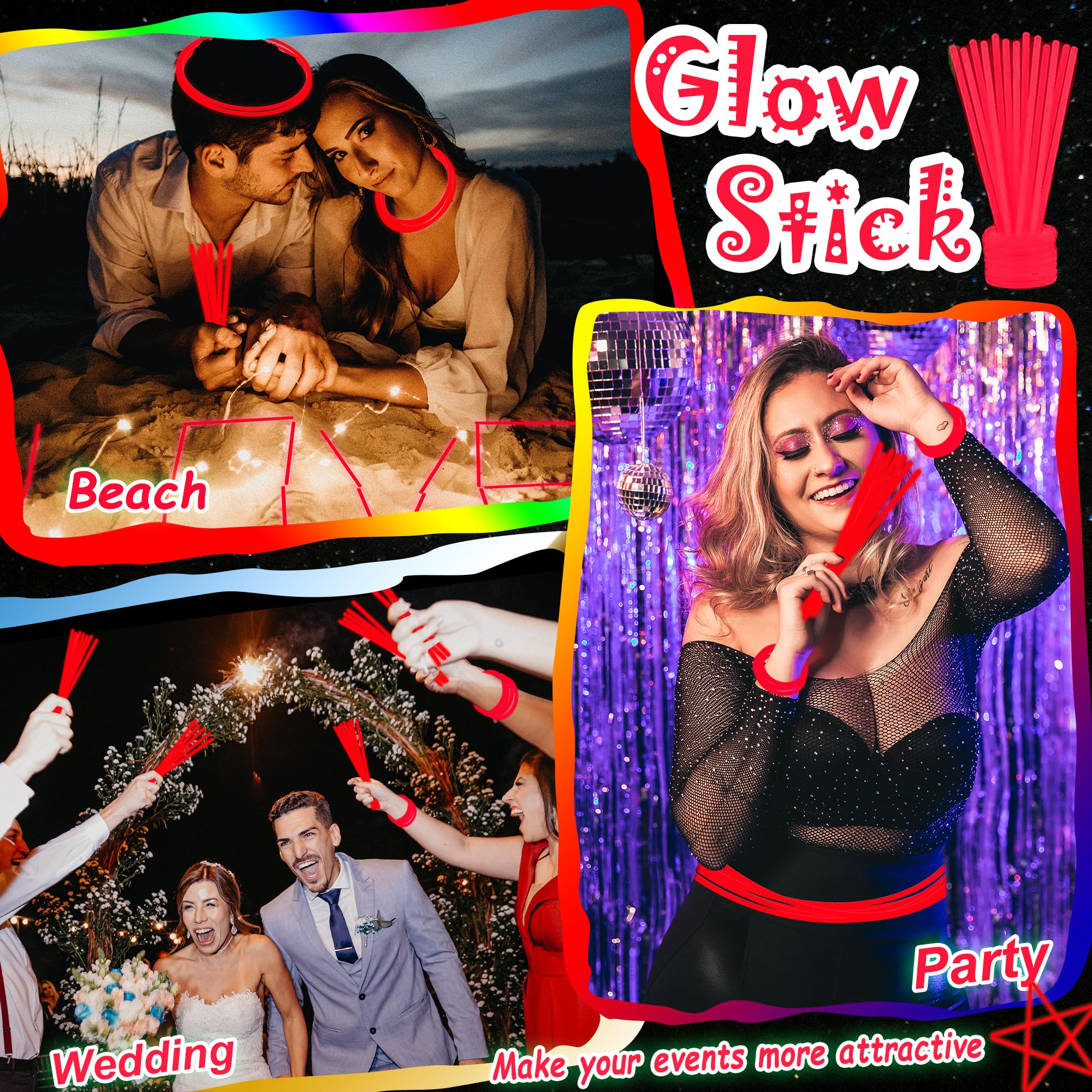 ILHSTY bulk glow sticks are ideal for parties and holiday celebrations