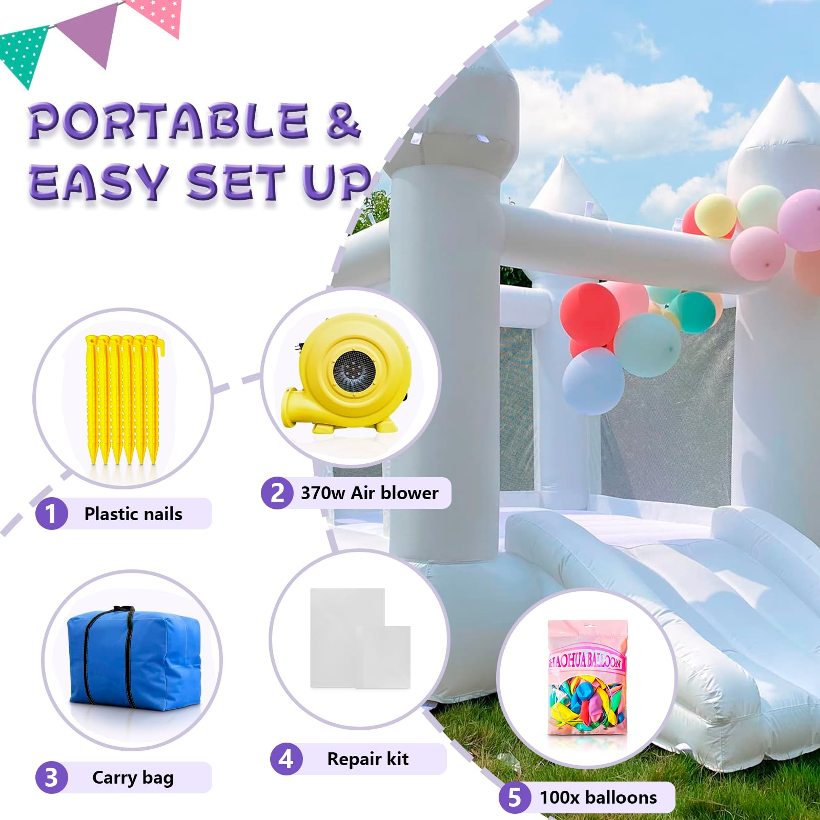 iLink-outer bounce house with balloon design sparks imaginative play.