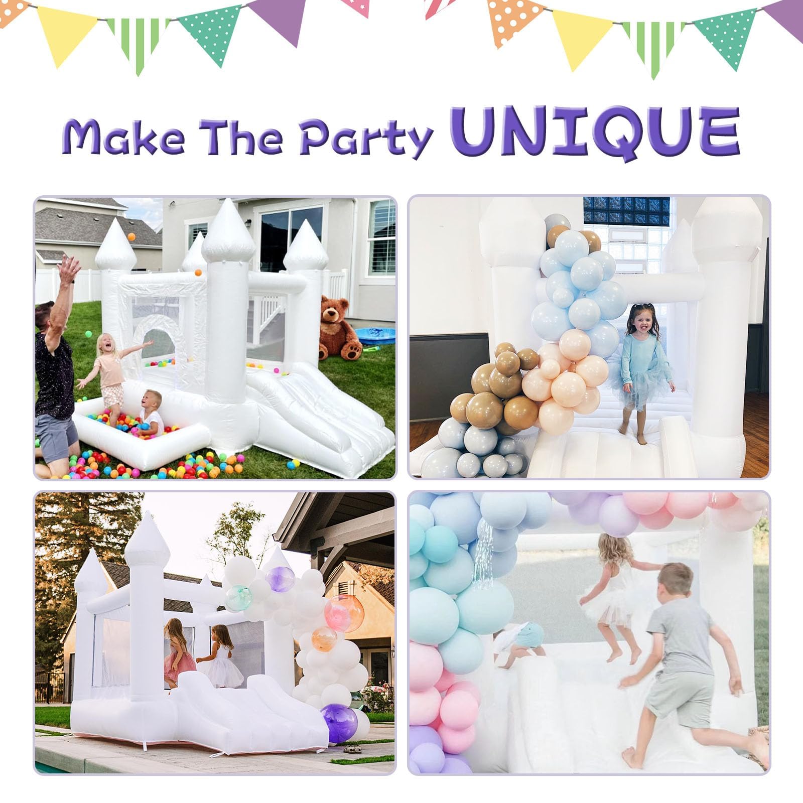 iLink-outer bounce house with dimensions 103x71x90 inches in use