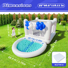 iLink-outer white bounce house ball pit fosters engaging physical play