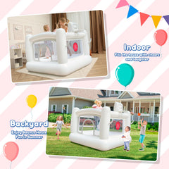 iLink-outer white bounce house with games like dart and ring toss
