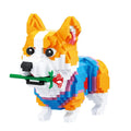 Illumely Corgi mini building blocks assembly showing tiny bricks for focused, creative play.