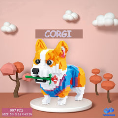Illumely Corgi bricks close-up highlighting colorful pieces for DIY sessions.
