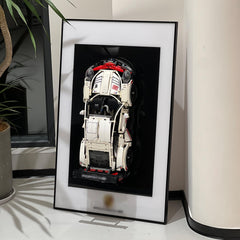iLuane Display Wallboard frame showcases a sleek, space-saving display for your model car.