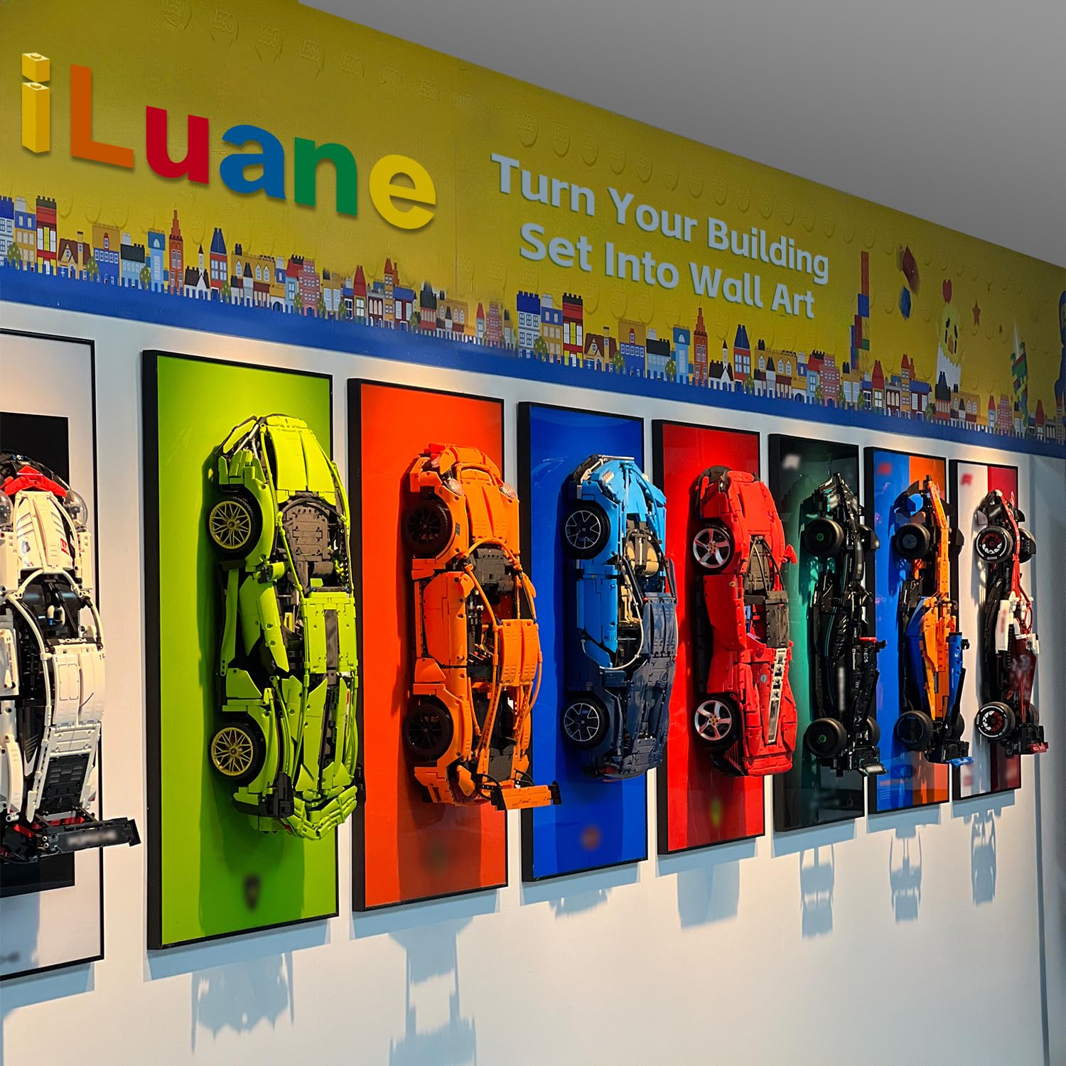iLuane Display Wallboard wall-mount installed presents your model at eye level.
