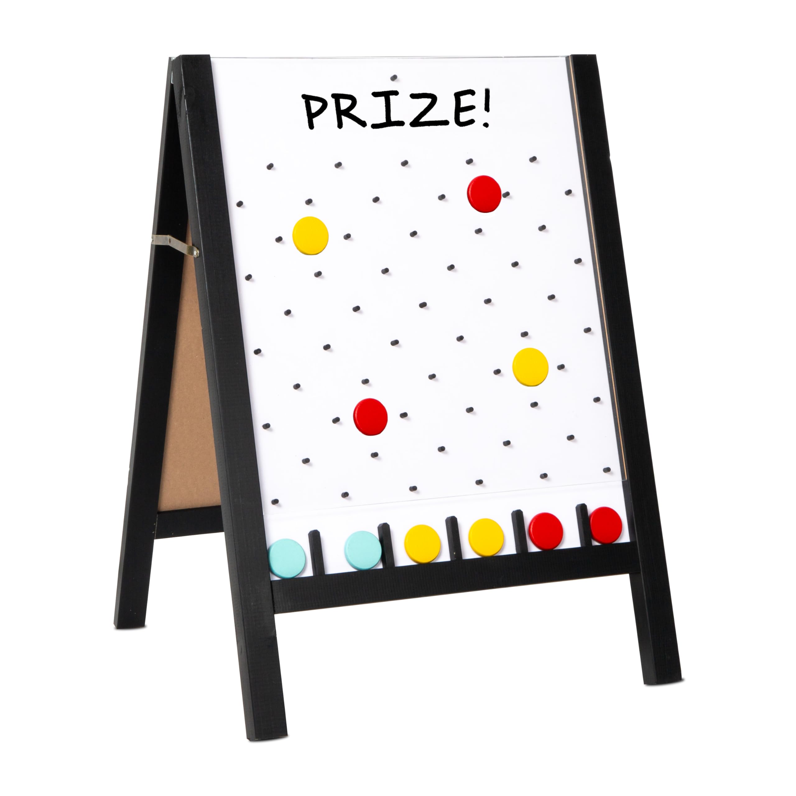 Ilyapa board front view at an event, inviting prize drop setup.