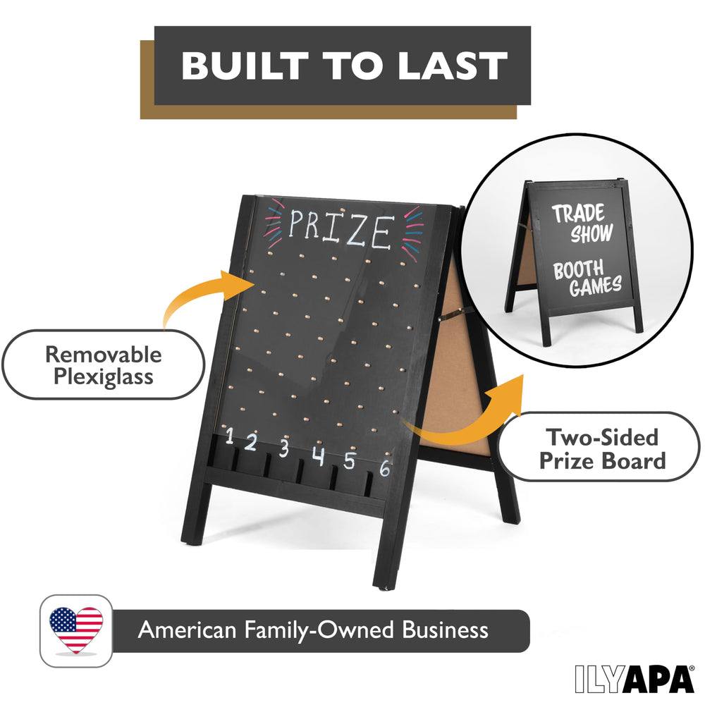 Ilyapa Board Large Prize Drop Game sturdy wooden construction supports repeated use.