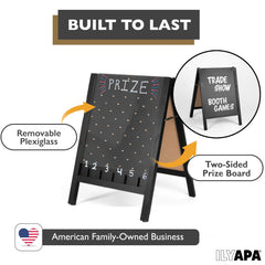 Ilyapa Board Large Prize Drop Game sturdy wooden construction supports repeated use.