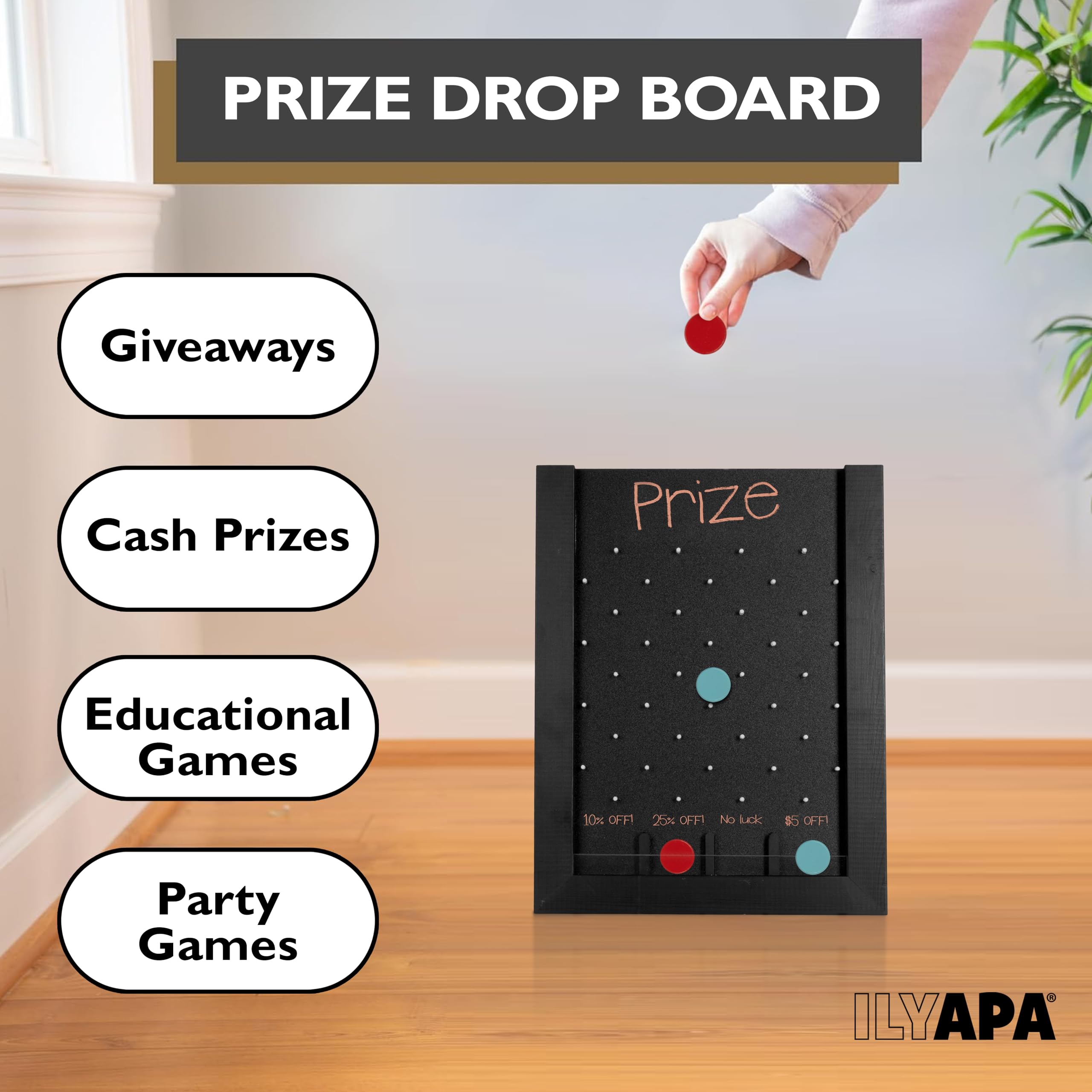 Ilyapa disk-drop-game booth demonstrates high visibility and attendee curiosity.