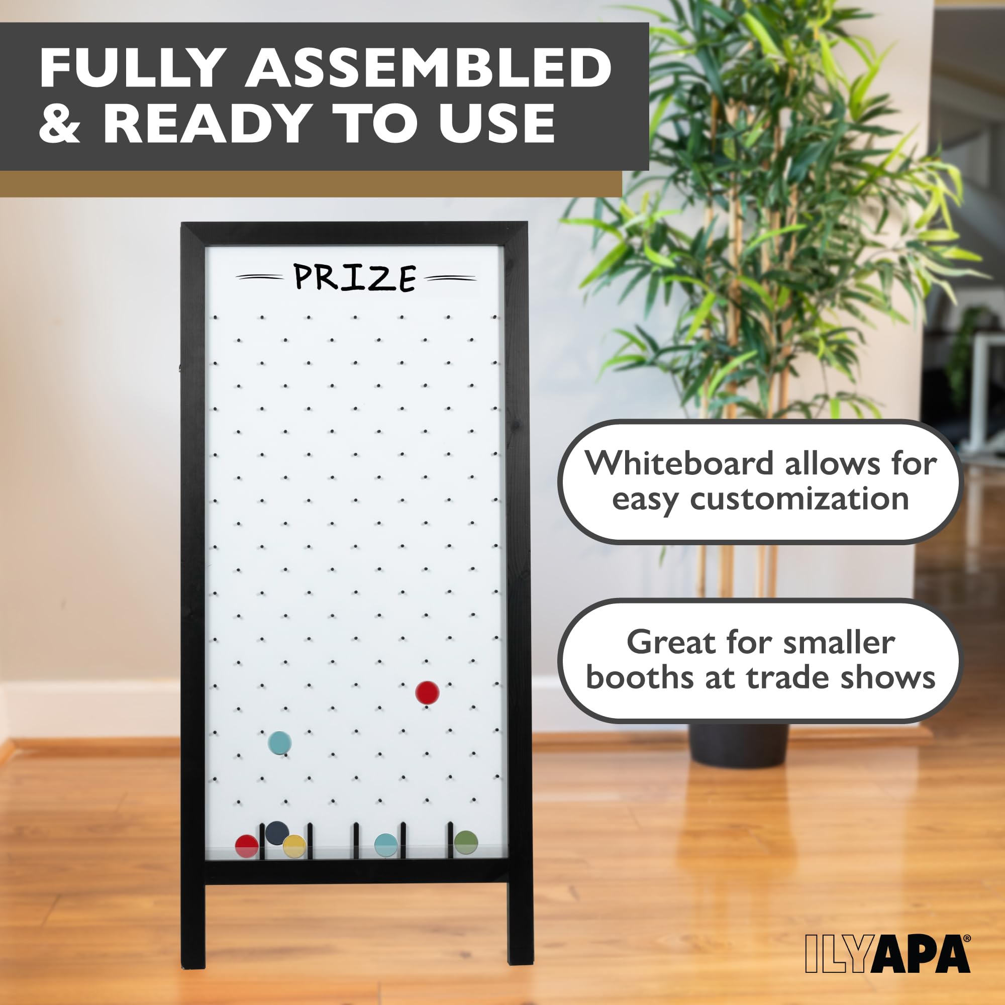 Ilyapa prize drop board with 20 coin discs included for gameplay