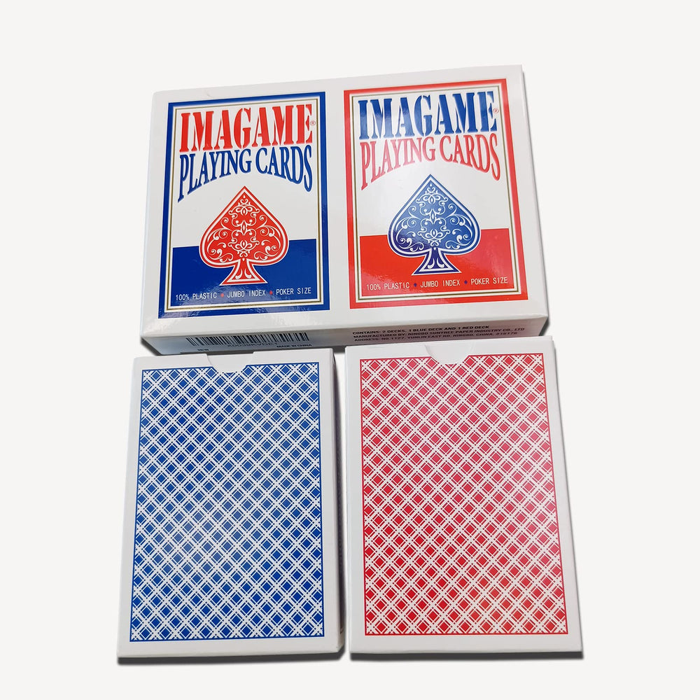 IMAGAME waterproof plastic cards, easy cleanup during game nights.