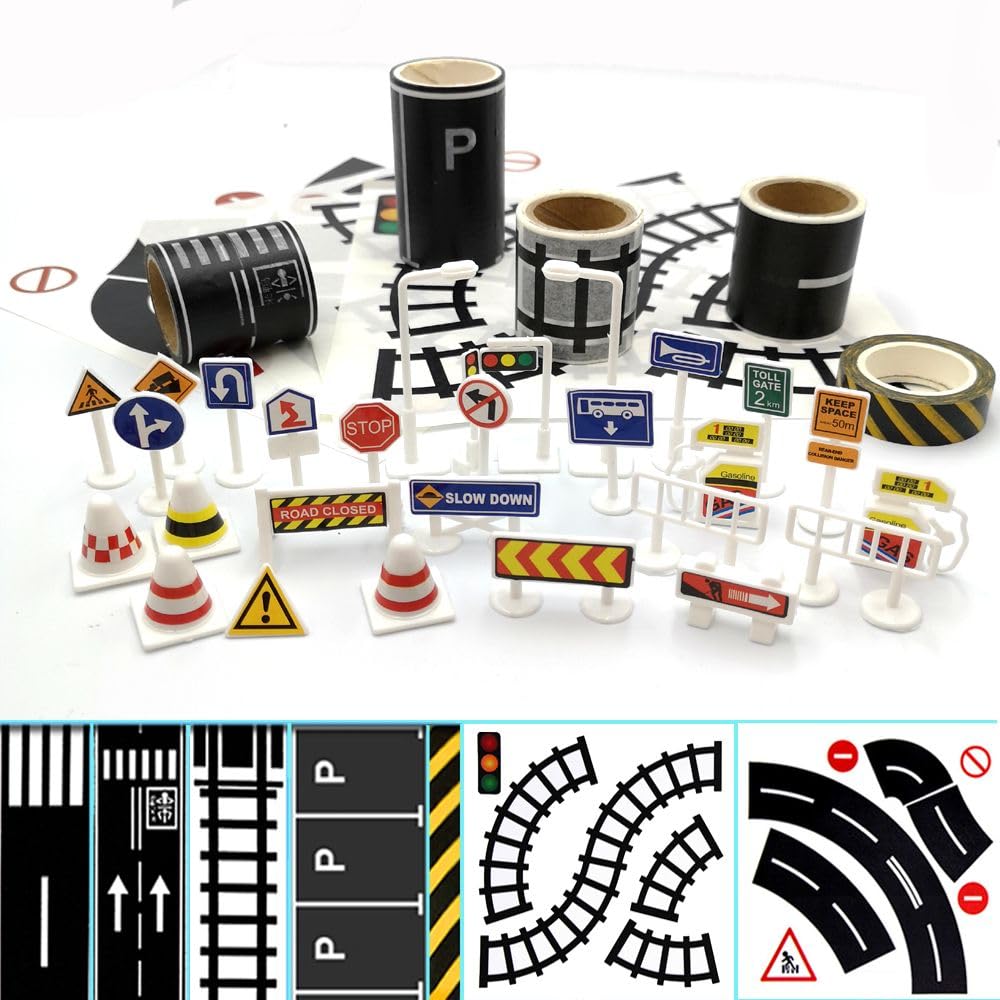 DSPITWOD road tape with three black track rolls for quick play setup on flat surfaces
