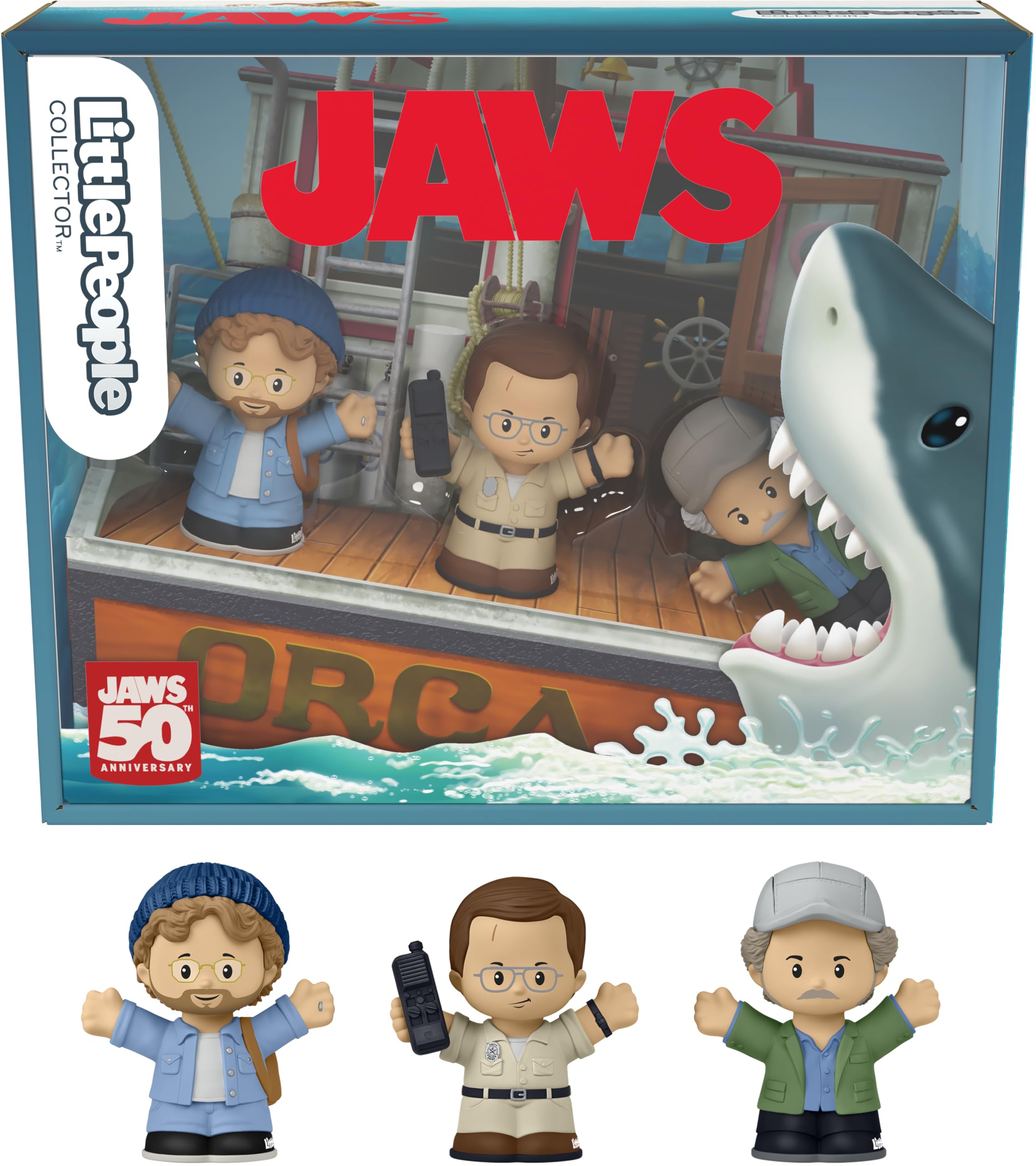 Little People COLLECTOR Jaws Movie Special Edition Set – 3 Figures Display