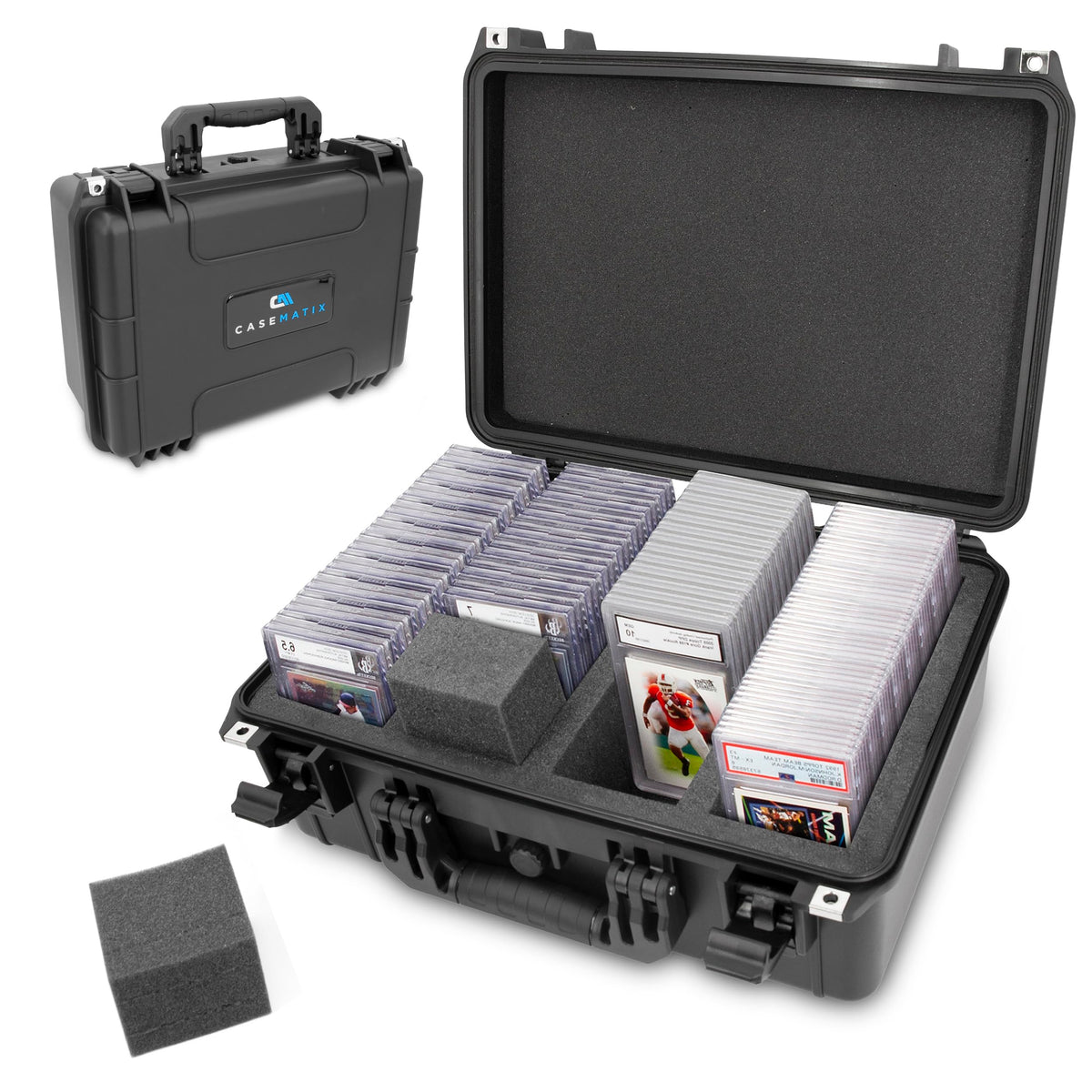 CASEMATIX Graded Card Case Pro Edition exterior shell protects valuable slabs on the go