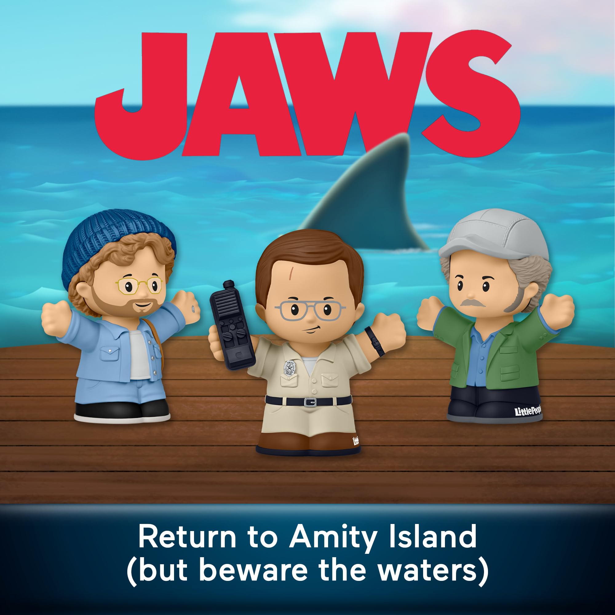 Little People COLLECTOR Jaws Movie Special Edition Set – 3 Figures Display