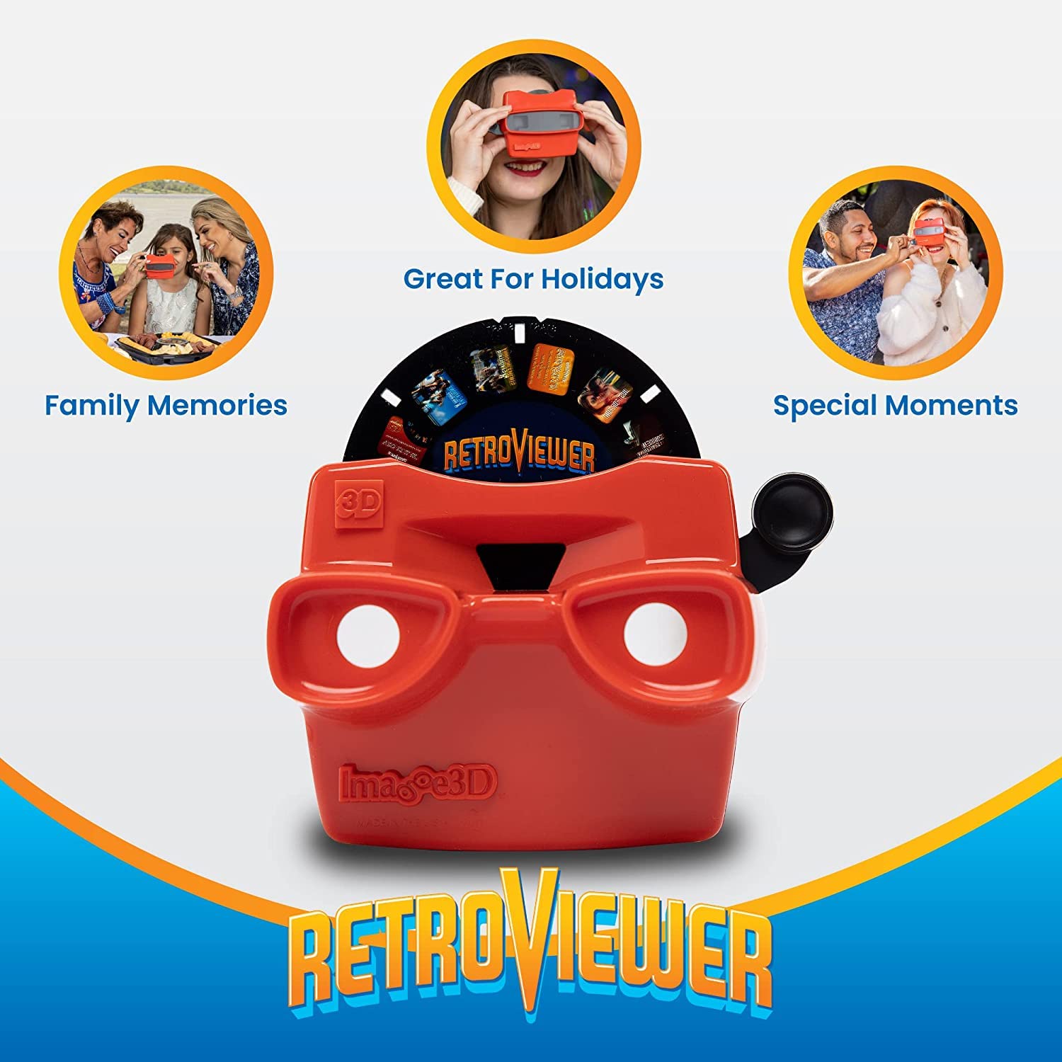IMAGE3D RetroViewer red outer shot highlights durable, tactile nostalgia for family memories.
