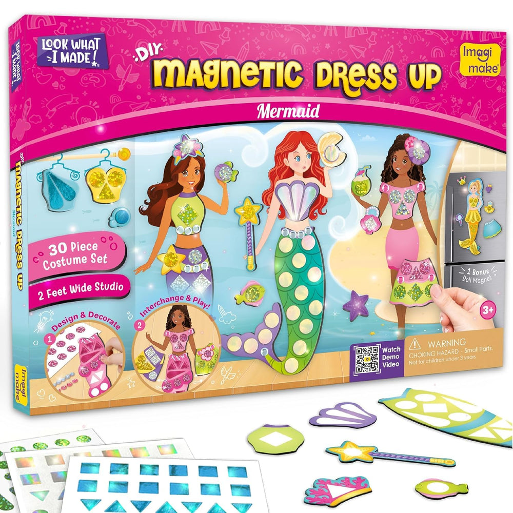 Imagimake DIY Magnetic Dress-Up Mermaid studio with interchangeable outfits for creative play