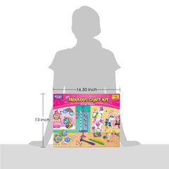 Imagimake Fabulous Craft Kit: printed canvases support ready-to-display artwork and pride in finished projects.