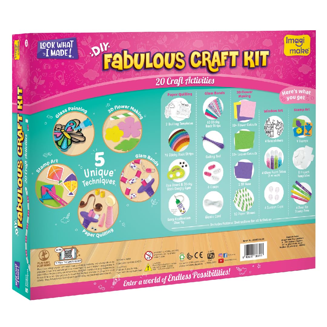 Imagimake Fabulous Craft Kit: suncatcher stencils brighten windows with colorful designs.
