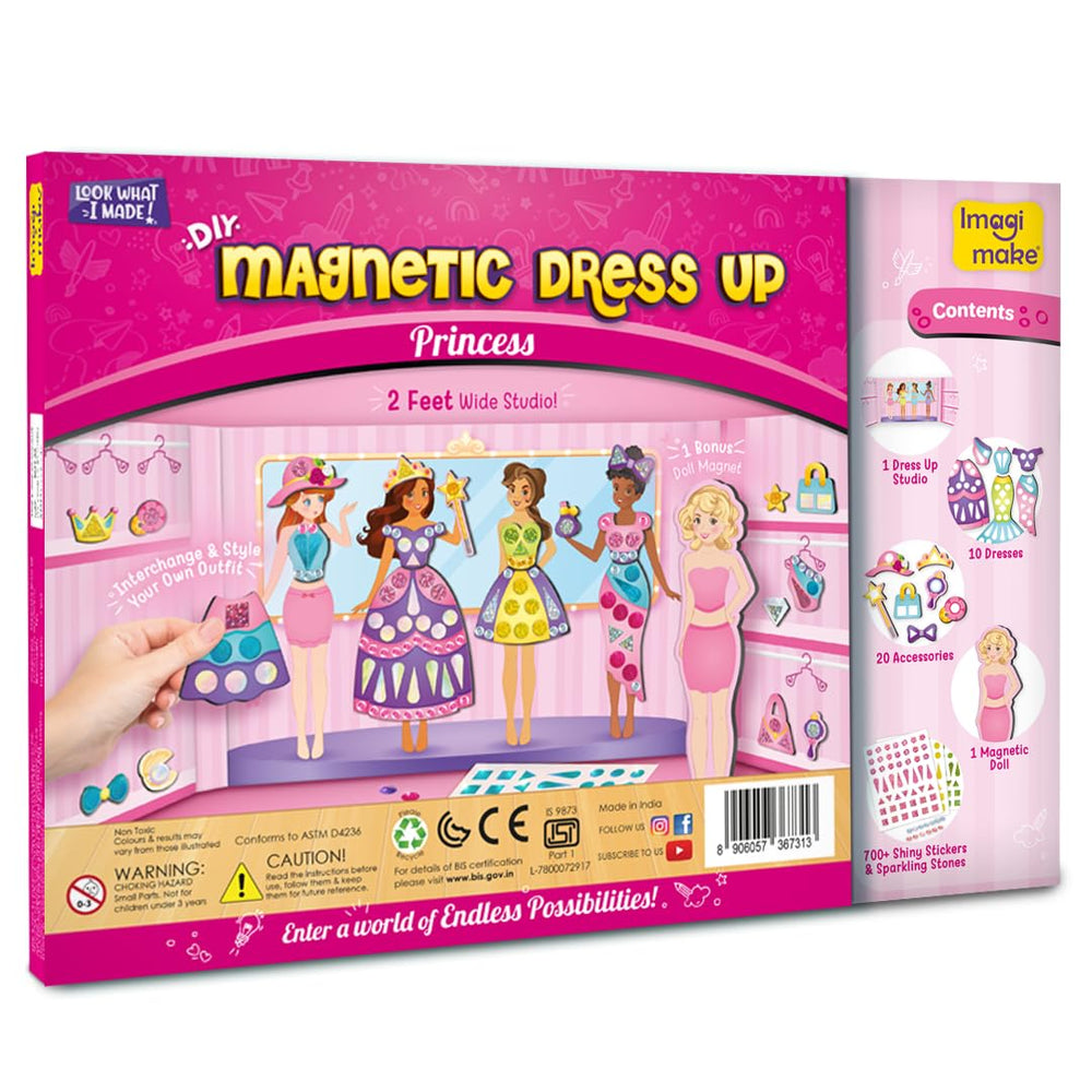 Imagimake set promotes family bonding through cooperative dress-up and storytelling.
