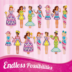Imagimake interchangeable outfits support imagination and fashion play during travel time.